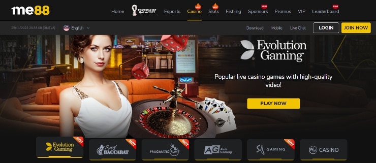 Live Casino Malaysia me88 Malaysia