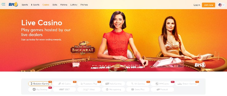 Live Casino Sites BK8 Malaysia