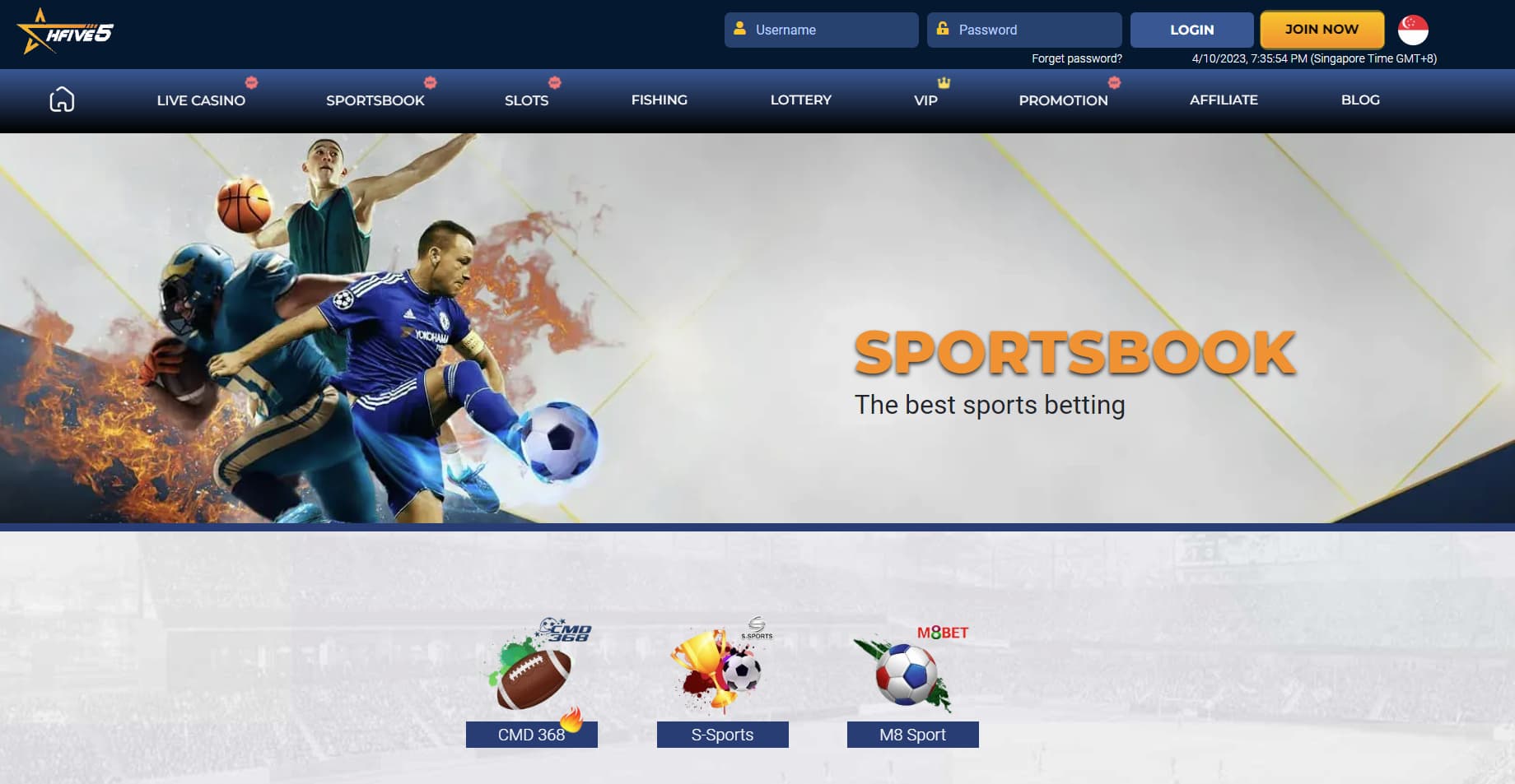 hifive5 sportsbook for Malaysia