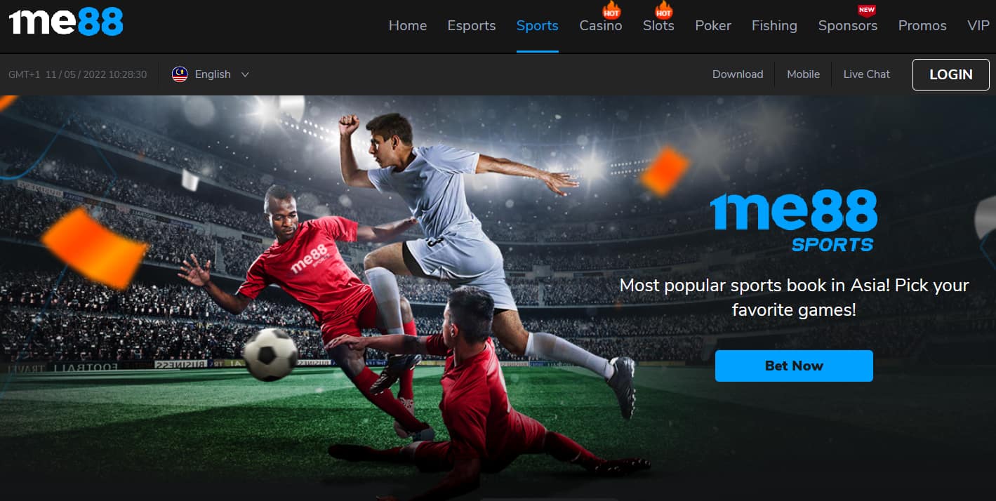 me88 betting site - homepage screen