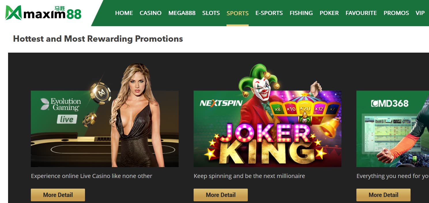 maxim88 MY online casino